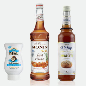 Sirops, purées de fruits et crème de coco