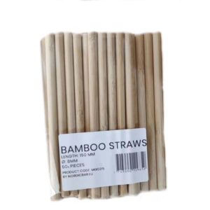 Pailles en Bambou Parfaites 8x150mm - Lot de 50 pièces
