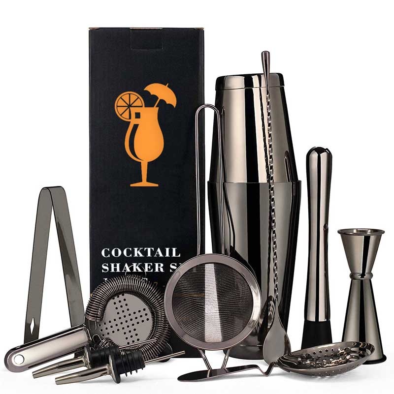 Ensemble de Shaker Boston Noir 11 Pièces